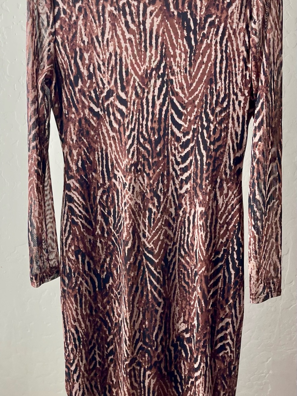 Harlow Brown & Black Animal-Print Long Sleeve Dress